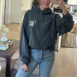 Anine Bing Grey Washed Hoodie size small